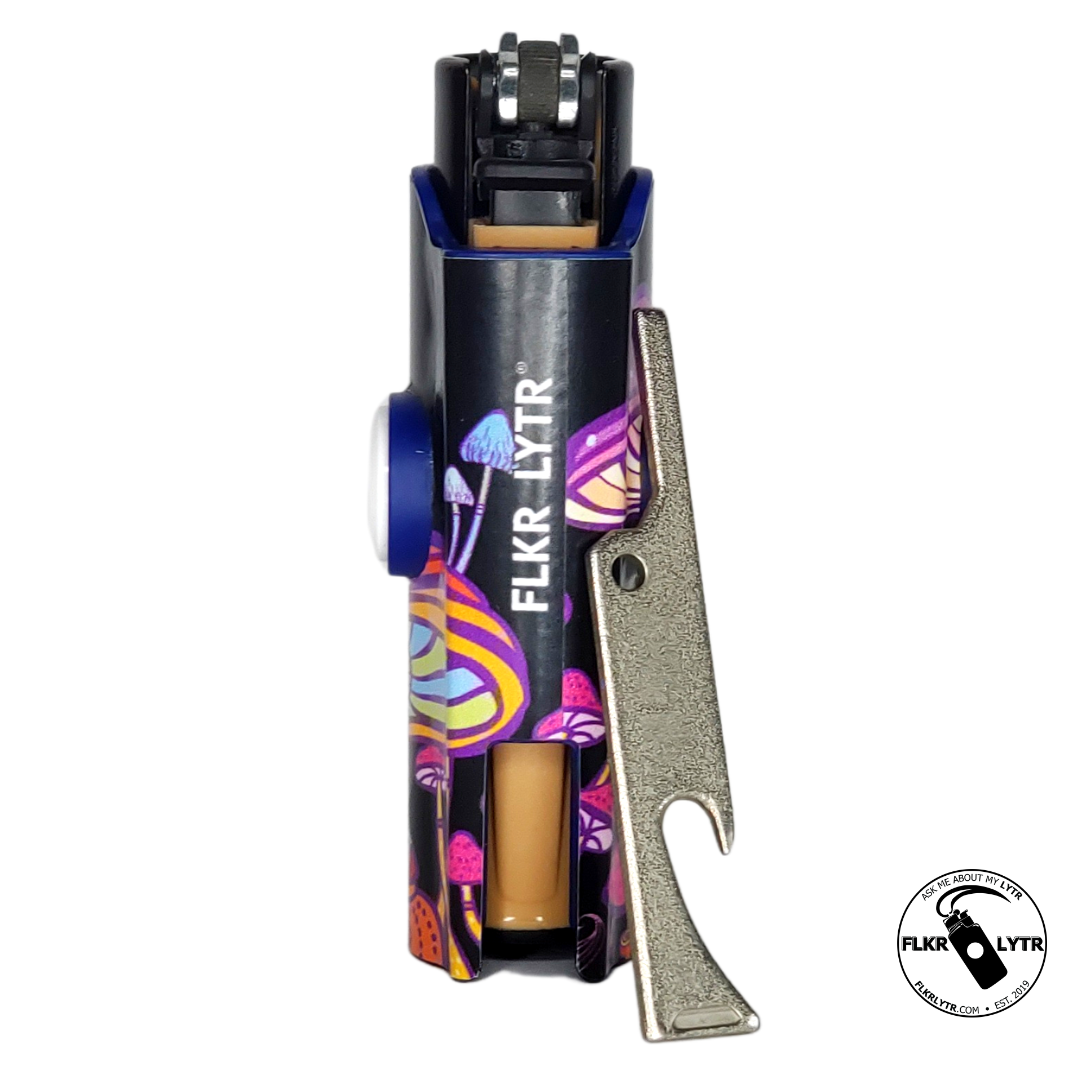FLKR LYTR® Fidget Spinner Lighter Case "Mushroom Garden" for Clipper